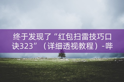 终于发现了“红包扫雷技巧口诀323”（详细透视教程）-哔哩哔哩