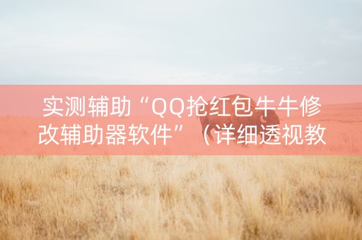 实测辅助“QQ抢红包牛牛修改辅助器软件”（详细透视教程）-哔哩哔哩