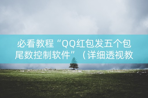 必看教程“QQ红包发五个包尾数控制软件”（详细透视教程）-哔哩哔哩