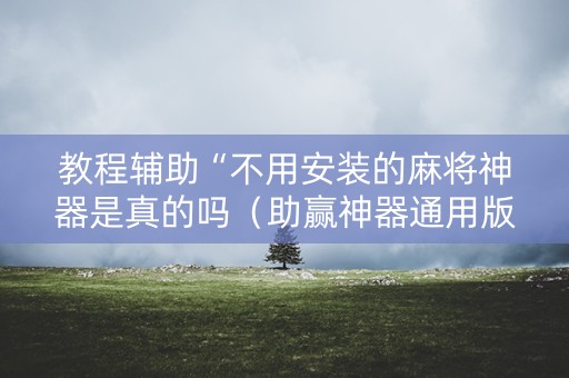 教程辅助“不用安装的麻将神器是真的吗（助赢神器通用版）