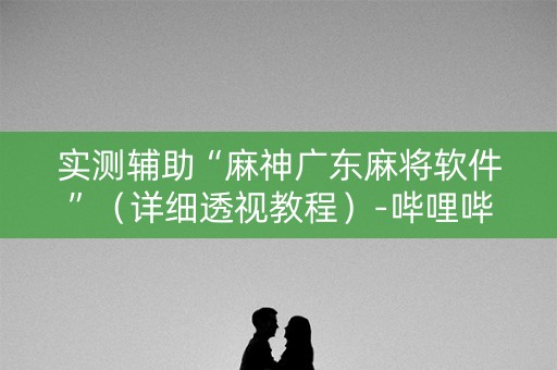 实测辅助“麻神广东麻将软件”（详细透视教程）-哔哩哔哩