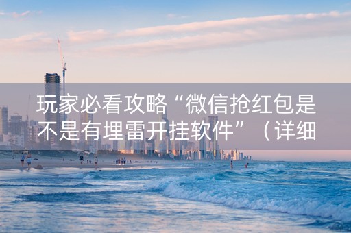玩家必看攻略“微信抢红包是不是有埋雷开挂软件”（详细透视教程）-哔哩哔哩