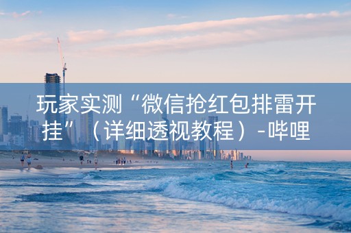 玩家实测“微信抢红包排雷开挂”（详细透视教程）-哔哩哔哩