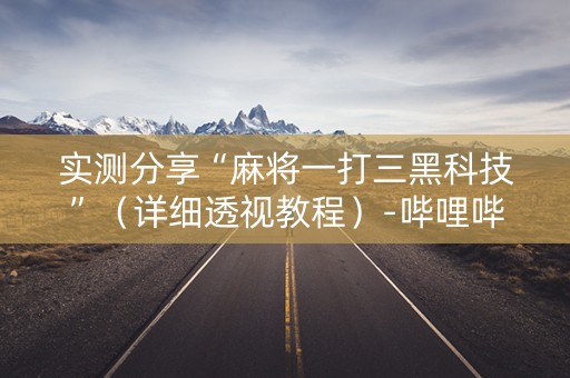 实测分享“麻将一打三黑科技”（详细透视教程）-哔哩哔哩