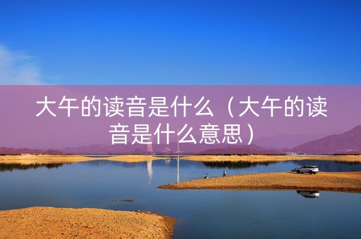 大午的读音是什么（大午的读音是什么意思）