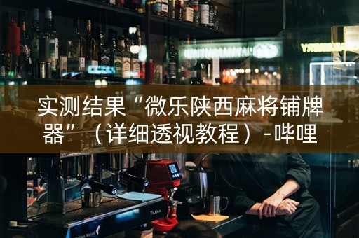 实测结果“微乐陕西麻将铺牌器”（详细透视教程）-哔哩哔哩