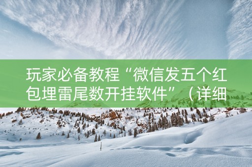 玩家必备教程“微信发五个红包埋雷尾数开挂软件”（详细透视教程）-哔哩哔哩
