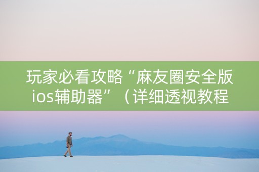 玩家必看攻略“麻友圈安全版ios辅助器”（详细透视教程）-哔哩哔哩