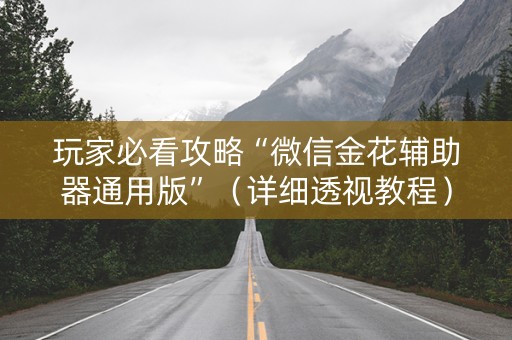 玩家必看攻略“微信金花辅助器通用版”（详细透视教程）-哔哩哔哩