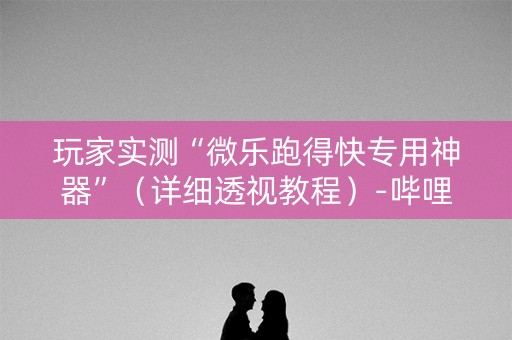 玩家实测“微乐跑得快专用神器”（详细透视教程）-哔哩哔哩