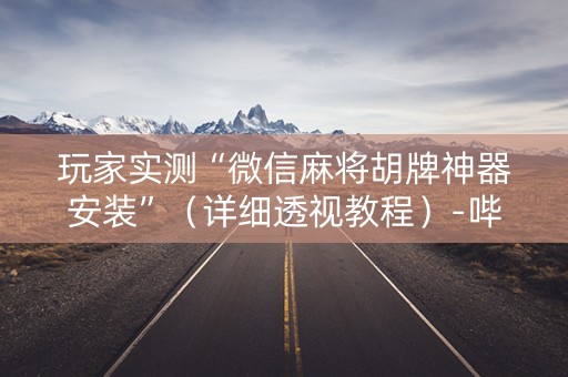 玩家实测“微信麻将胡牌神器安装”（详细透视教程）-哔哩哔哩