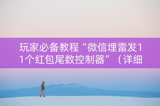 玩家必备教程“微信埋雷发11个红包尾数控制器”（详细透视教程）-哔哩哔哩