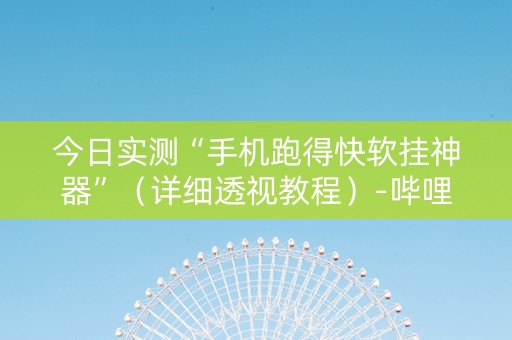 今日实测“手机跑得快软挂神器”（详细透视教程）-哔哩哔哩