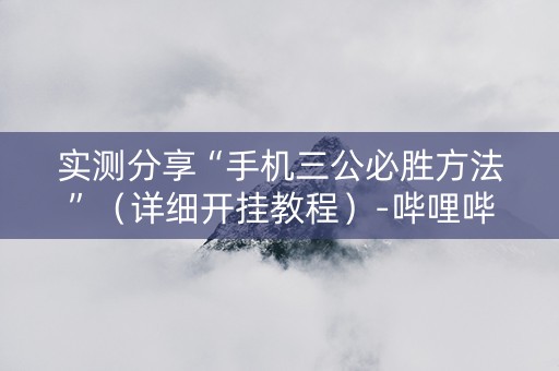 实测分享“手机三公必胜方法”（详细开挂教程）-哔哩哔哩