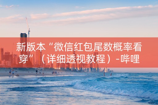 新版本“微信红包尾数概率看穿”（详细透视教程）-哔哩哔哩