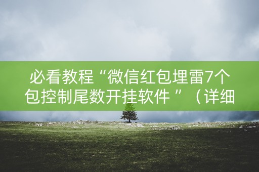 必看教程“微信红包埋雷7个包控制尾数开挂软件 ”（详细透视教程）-哔哩哔哩