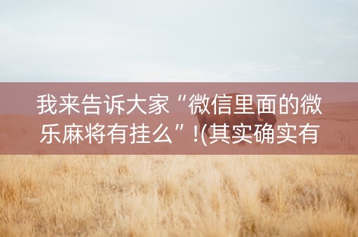 我来告诉大家“微信里面的微乐麻将有挂么”!(其实确实有挂)-知乎