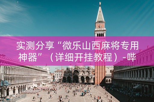 实测分享“微乐山西麻将专用神器”（详细开挂教程）-哔哩哔哩