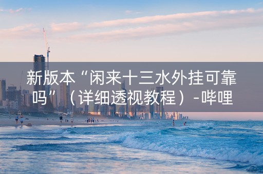新版本“闲来十三水外挂可靠吗”（详细透视教程）-哔哩哔哩