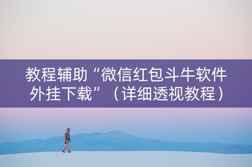 教程辅助“微信红包斗牛软件外挂下载”（详细透视教程）-哔哩哔哩