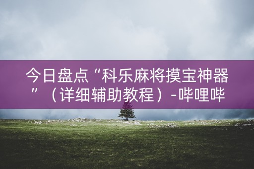 今日盘点“科乐麻将摸宝神器”（详细辅助教程）-哔哩哔哩