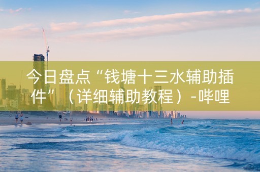 今日盘点“钱塘十三水辅助插件”（详细辅助教程）-哔哩哔哩