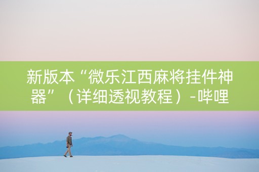 新版本“微乐江西麻将挂件神器”（详细透视教程）-哔哩哔哩