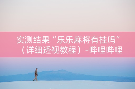 实测结果“乐乐麻将有挂吗”（详细透视教程）-哔哩哔哩