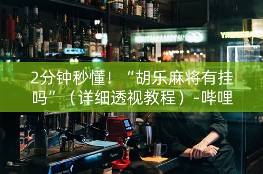 2分钟秒懂！“胡乐麻将有挂吗”（详细透视教程）-哔哩哔哩
