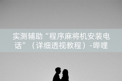 实测辅助“程序麻将机安装电话”（详细透视教程）-哔哩哔哩