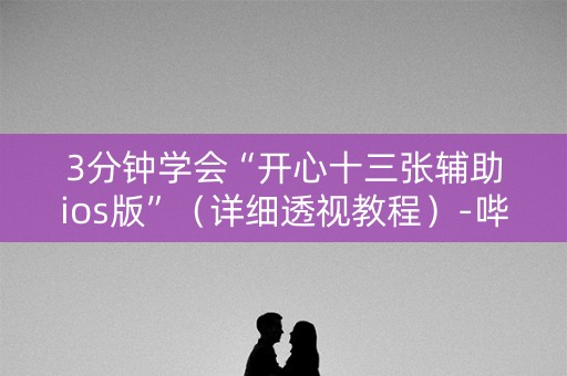 3分钟学会“开心十三张辅助ios版”（详细透视教程）-哔哩哔哩