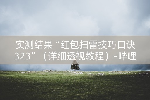 实测结果“红包扫雷技巧口诀323”（详细透视教程）-哔哩哔哩