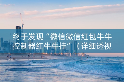 终于发现“微信微信红包牛牛控制器红牛牛挂”（详细透视教程）-哔哩哔哩