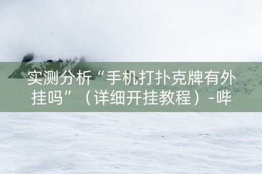 实测分析“手机打扑克牌有外挂吗”（详细开挂教程）-哔哩哔哩