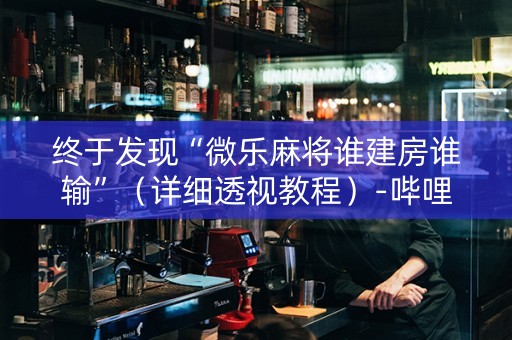 终于发现“微乐麻将谁建房谁输”（详细透视教程）-哔哩哔哩