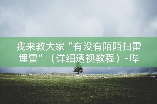 我来教大家“有没有陌陌扫雷埋雷”（详细透视教程）-哔哩哔哩