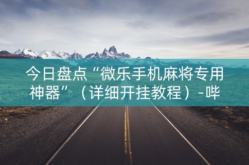 今日盘点“微乐手机麻将专用神器”（详细开挂教程）-哔哩哔哩