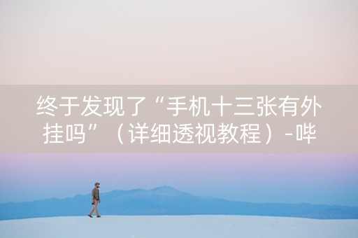终于发现了“手机十三张有外挂吗”（详细透视教程）-哔哩哔哩