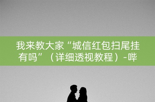 我来教大家“城信红包扫尾挂有吗”（详细透视教程）-哔哩哔哩