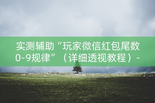 实测辅助“玩家微信红包尾数0-9规律”（详细透视教程）-哔哩哔哩