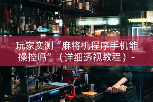 玩家实测“麻将机程序手机能操控吗”（详细透视教程）-哔哩哔哩