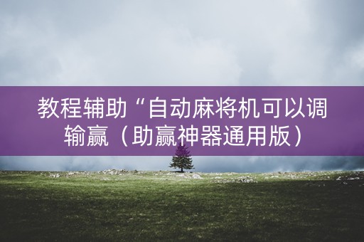 教程辅助“自动麻将机可以调输赢（助赢神器通用版）