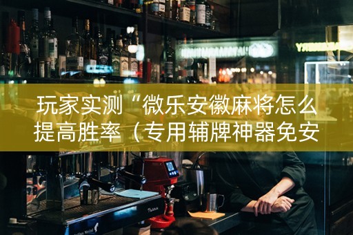 玩家实测“微乐安徽麻将怎么提高胜率（专用辅牌神器免安装）