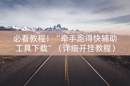 必看教程！“牵手跑得快辅助工具下载”（详细开挂教程）-哔哩哔哩