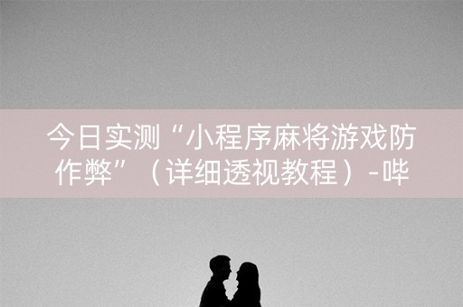 今日实测“小程序麻将游戏防作弊”（详细透视教程）-哔哩哔哩