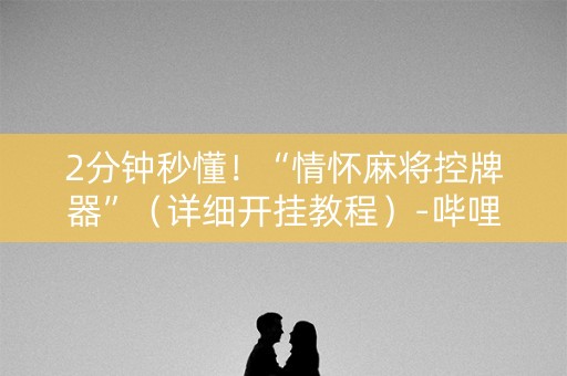 2分钟秒懂！“情怀麻将控牌器”（详细开挂教程）-哔哩哔哩