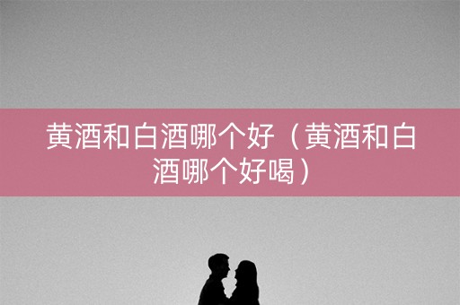 黄酒和白酒哪个好（黄酒和白酒哪个好喝）