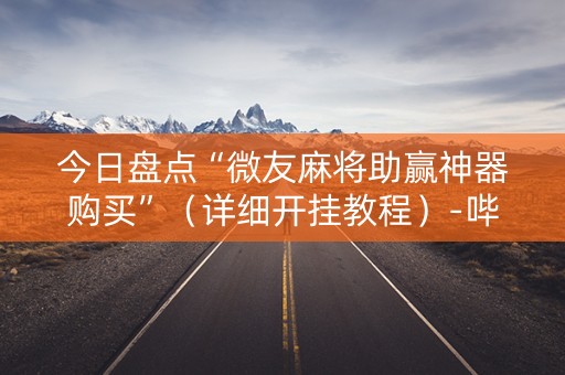今日盘点“微友麻将助赢神器购买”（详细开挂教程）-哔哩哔哩