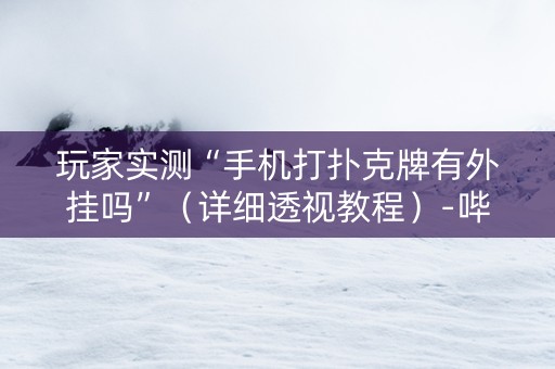 玩家实测“手机打扑克牌有外挂吗”（详细透视教程）-哔哩哔哩