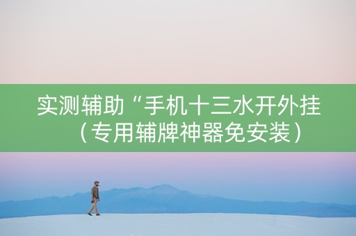 实测辅助“手机十三水开外挂（专用辅牌神器免安装）